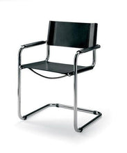 Carregar imagem no visualizador da galeria, Mart Stam Cantilever Armchair - Black Leather
