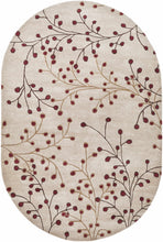 Load image into Gallery viewer, Elsu Beige&amp;Burgandy Wool Rug
