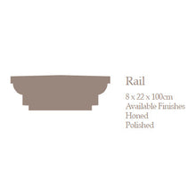 Load image into Gallery viewer, Marble Top Rail Hand-carved from Solid Marble Block MEGBR01
