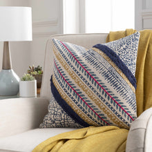 Load image into Gallery viewer, Merimbula Eclectic Textured Diagonal Accent Pillow
