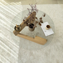 Load image into Gallery viewer, Mia Designer Coffee Table Solid Wood Oak Tempered Glass top
