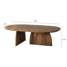 Load image into Gallery viewer, Miami Designer Coffee Table Solid Wood (W)24&quot; (L)48&quot; (H)13.75&quot;
