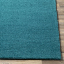 Carregar imagem no visualizador da galeria, Brockton Solid Teal Wool  Rug
