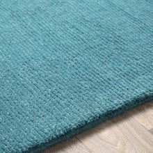 Carregar imagem no visualizador da galeria, Brockton Solid Teal Wool  Rug
