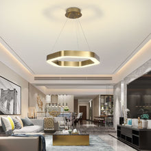 Carregar imagem no visualizador da galeria, Mirodemi chandelier 12&#39;&#39; / Warm Light MIRODEMI® Hexagon combined ring lamps for living room, dining room, bedroom
