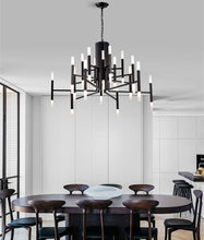 Load image into Gallery viewer, Mirodemi chandelier 24 lights - Dia26.8*H23.6&quot; / Warm light / Black Mirodemi® Gold/Black Postmodern LED Chandelier For Living Room, Lobby, Restaurant
