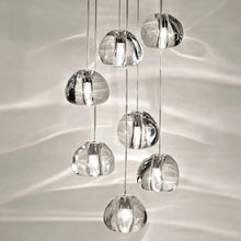Carregar imagem no visualizador da galeria, Mirodemi chandelier 3 Lights / Cool light MIRODEMI® Hanging modern crystal lamp for staircase, living room, stairwell
