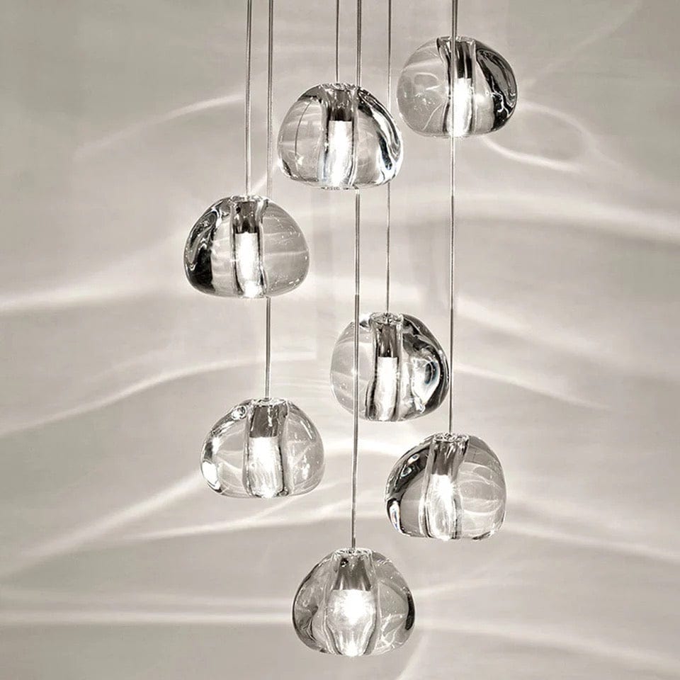 Mirodemi chandelier 3 Lights / Cool light MIRODEMI® Hanging modern crystal lamp for staircase, living room, stairwell