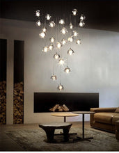Carregar imagem no visualizador da galeria, Mirodemi chandelier 36 Lights / Cool light MIRODEMI® Hanging modern crystal lamp for staircase, living room, stairwell
