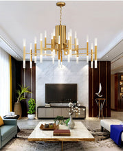 Load image into Gallery viewer, Mirodemi chandelier 36 lights - Dia40.2*H27.6&quot; / Cold light / Gold Mirodemi® Gold/Black Postmodern LED Chandelier For Living Room, Lobby, Restaurant
