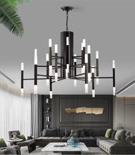Load image into Gallery viewer, Mirodemi chandelier 36 lights - Dia40.2*H27.6&quot; / Warm light / Black Mirodemi® Gold/Black Postmodern LED Chandelier For Living Room, Lobby, Restaurant
