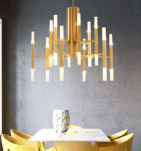 Load image into Gallery viewer, Mirodemi chandelier 36 lights - Dia40.2*H27.6&quot; / Warm light / Gold Mirodemi® Gold/Black Postmodern LED Chandelier For Living Room, Lobby, Restaurant

