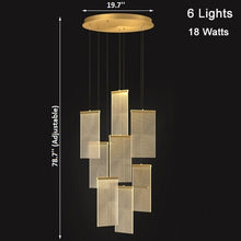 Load image into Gallery viewer, Mirodemi chandelier 6 Lights / Warm light / Dimmable MIRODEMI® Luxury modern LED chandelier for staircase, lobby, living room, stairwell
