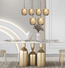Carregar imagem no visualizador da galeria, Mirodemi chandelier 6 pendants / Warm Light 3000K MIRODEMI® Creative LED chandelier for staircase, lobby, bedroom, stairwell

