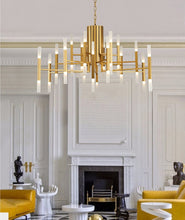 Load image into Gallery viewer, Mirodemi chandelier 60 lights - Dia42.9*H27.6&quot; / Cold light / Gold Mirodemi® Gold/Black Postmodern LED Chandelier For Living Room, Lobby, Restaurant
