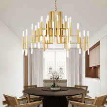 Load image into Gallery viewer, Mirodemi chandelier 60 lights - Dia42.9*H27.6&quot; / Warm light / Gold Mirodemi® Gold/Black Postmodern LED Chandelier For Living Room, Lobby, Restaurant
