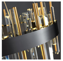 Carregar imagem no visualizador da galeria, Mirodemi chandelier MIRODEMI® Gold/black crystal chandelier for bedroom, living room.
