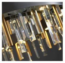 Carregar imagem no visualizador da galeria, Mirodemi chandelier MIRODEMI® Gold/black crystal chandelier for bedroom, living room.
