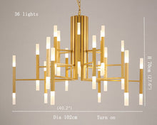 Load image into Gallery viewer, Mirodemi chandelier Mirodemi® Gold/Black Postmodern LED Chandelier For Living Room, Lobby, Restaurant
