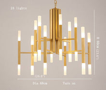 Carregar imagem no visualizador da galeria, Mirodemi chandelier Mirodemi® Gold/Black Postmodern LED Chandelier For Living Room, Lobby, Restaurant
