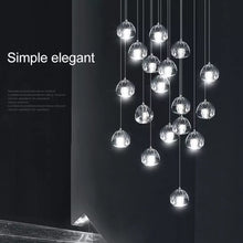 Carregar imagem no visualizador da galeria, Mirodemi chandelier MIRODEMI® Hanging modern crystal lamp for staircase, living room, stairwell
