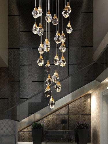 Mirodemi chandelier MIRODEMI® Luxury diamond crystal chandelier for staircase, living space, stairwell