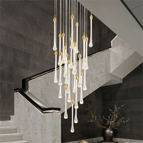 Mirodemi Chandeliers MIRODEMI® Luxury modern crystal chandelier for staircase, living space, bathroom, stairwell