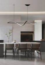 Load image into Gallery viewer, Mirodemi Home &amp; Garden &gt; Lighting &gt; Lighting Fixtures &gt; Chandeliers Warm Light / Black / L47.2*H15.8&quot; Minimalist Pendant LED Linear Chandelier for Kitchen, Dining Room
