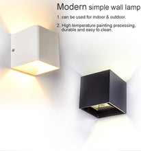 Load image into Gallery viewer, Mirodemi outdoor lighting MIRODEMI® Black/White Outdoor Waterproof Aluminum Cube Shape LED Wall Lamp For Garden
