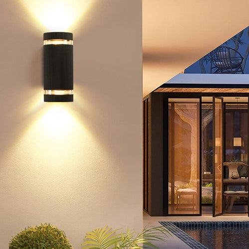 Mirodemi outdoor lighting MIRODEMI® Modern Black Outdoor Aluminum Waterproof LED Wall Mounted Lamp For Villa