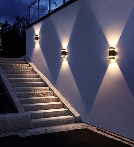 Mirodemi outdoor lighting MIRODEMI® Modern Matte Black Outdoor Waterproof Aluminum LED Wall Light For Porch