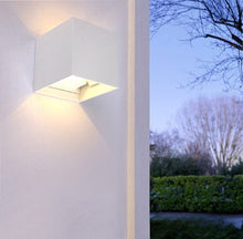 Load image into Gallery viewer, Mirodemi outdoor lighting W3.9*D3.1*H3.9&quot; / Warm white / White MIRODEMI® Black/White Outdoor Waterproof Aluminum Cube Shape LED Wall Lamp For Garden
