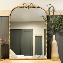 Load image into Gallery viewer, Antique Gold Bow Mirror, Choose Your Size
