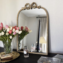 Load image into Gallery viewer, Antique Gold Bow Mirror, Choose Your Size
