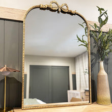 Load image into Gallery viewer, Antique Gold Bow Mirror, Choose Your Size
