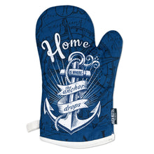 Load image into Gallery viewer, Nautic Home Navy Oven Mitts And Potholder Set
