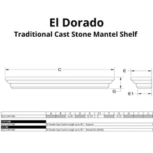 Cargar imagen en el visor de la galería, El Dorado Traditional Cast Stone Mantel Shelf
