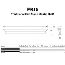 Load image into Gallery viewer, Mesa Traditional Cast Stone Mantel Shelf

