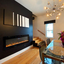 Load image into Gallery viewer, Modern Blaze Recessed / Wall Mounted Electric Fireplace with Multicolor Flame
