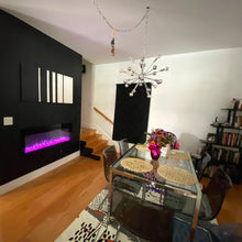 Load image into Gallery viewer, Modern Blaze Recessed / Wall Mounted Electric Fireplace with Multicolor Flame
