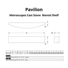 Load image into Gallery viewer, Pavilion Metroscapes 58&quot; Cast Stone Mantel Shelf
