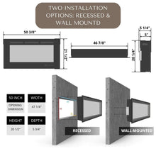 Load image into Gallery viewer, Modern Blaze Recessed / Wall Mounted Electric Fireplace with Multicolor Flame
