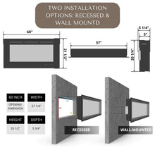 Load image into Gallery viewer, Modern Blaze Recessed / Wall Mounted Electric Fireplace with Multicolor Flame
