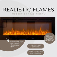 Load image into Gallery viewer, Modern Blaze Recessed / Wall Mounted Electric Fireplace with Multicolor Flame
