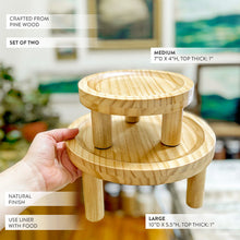 Load image into Gallery viewer, Pine Wood Risers, Set of Two
