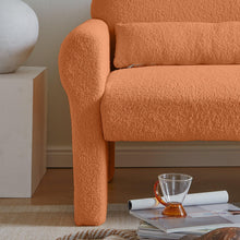 Load image into Gallery viewer, Modern Lambs Wool Fabric Loveseat for Living Room
