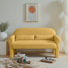 Load image into Gallery viewer, Modern Lambs Wool Fabric Loveseat for Living Room
