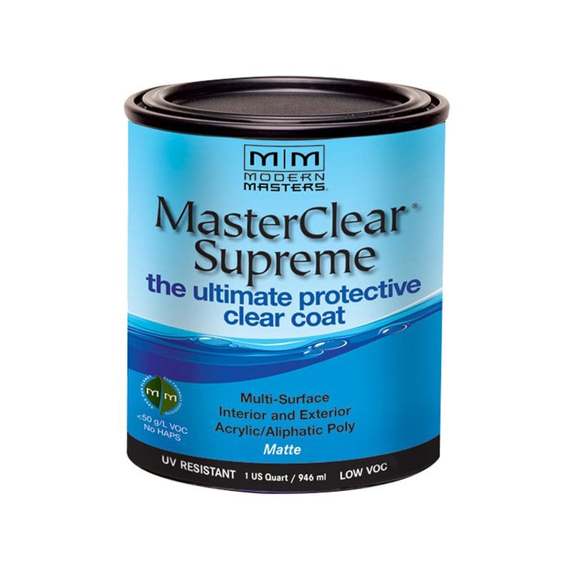 Modern Masters Clear Coat Modern Masters MasterClear Supreme Matte Clear Water-Based Protective Coating 1 qt 740774982620
