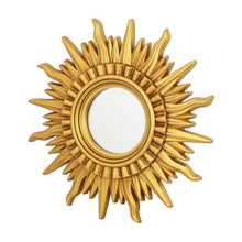 Cargar imagen en el visor de la galería, Modern Sunburst Golden Mirror Antiqued Casual Wall Decoration
