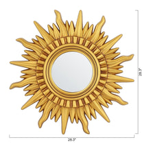 Cargar imagen en el visor de la galería, Modern Sunburst Golden Mirror Antiqued Casual Wall Decoration
